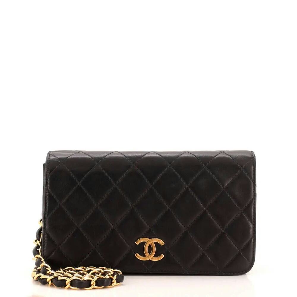 Chanel CC Vintage Mini Full Flap Bag Black Lambskin - Excellent Condition - Picture 1 of 9